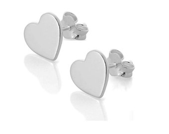 5 Pairs Heart Stud Earrings, antique silver Loop Earring, Components, Silver Earring, Wholesale, Jewelry, ZM1025 AS