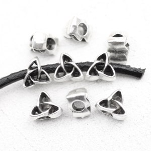 10 Antique Silver Tribal, Large Hole Beads, Zamak beads, Jewelry Beads, Beads Spacer, Beads for Jewelry Making, ZM379 AS