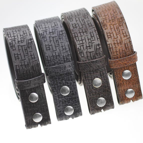 Crocodile Buckle Cow Hide Crystal Embellished Brown Leather Belt Crocodile Pattern Leather Belt - Genuine Cowhide Leather  main image 4