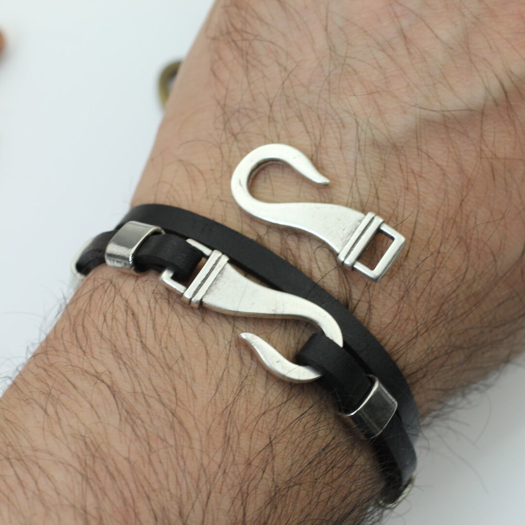 5 Hook Bracelet Clasp, Clasps for Leather Bracelets, Silver Plated
