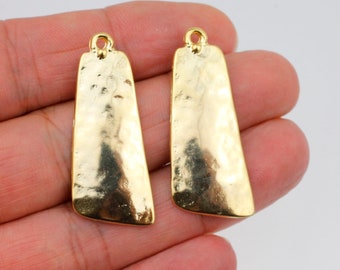 5 amuletos geométricos de oro, colgante de amuletos de oro, suministros para hacer pendientes, suministros para collares, ZME162 GO