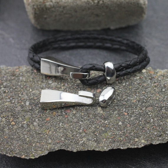 5Sets Round Strong Magnetic Clasps Fit Bracelets Necklace Rhodium End Clasp  Connectors for Makings Leather Bracelet
