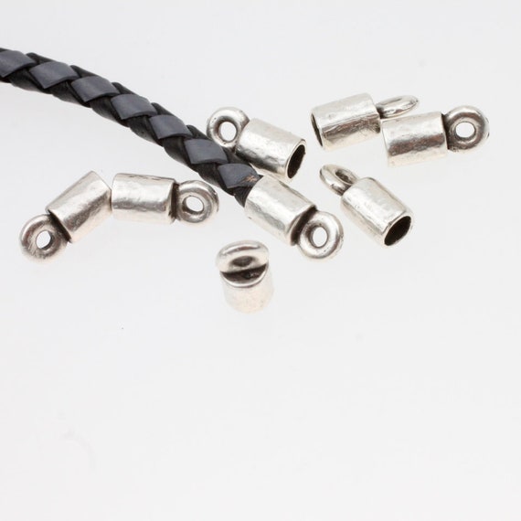 10 End Caps for Round Leather Cords, Paracord, Tassel Caps