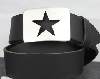 アンティークシルバースターベルトバックル、イニシャルHベルト