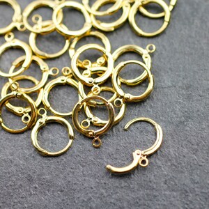 10 Pairs Round Leverback Earwire, Earring Hook, earrings making supplies, DIY earrings, ZM1083 go