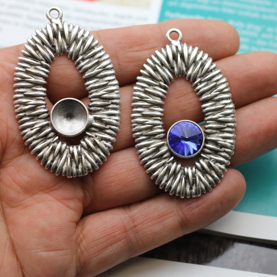 Jewelry Stone Setting for Swarovski Crystal Pendant Base for