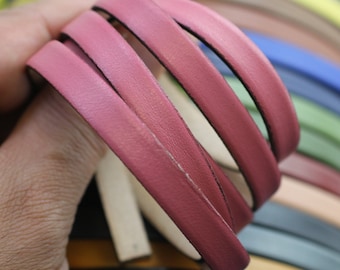 Rose Flat Leather Cord,10 mm Flat Leather Cord, for Jewelry Making, Genuine Leather 100 cm (1,10 Yards), Jewelry Supplies