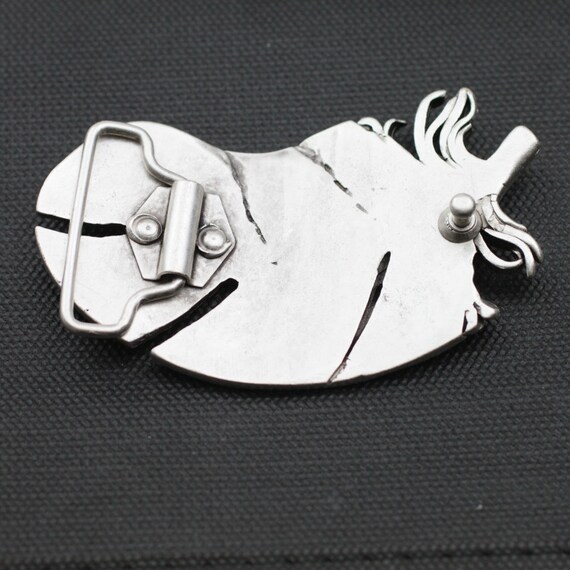 シルバーフェザーベルトバックル：アンティークボヘミアンジーンズ