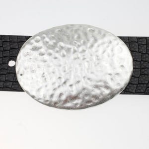 Belt Buckle, Sterling Silver Plated, Silver Buckle, Hammered Belt Buckle, Oval Buckle, Anti Allergy Buckles, Leather belt buckle, GS16 as