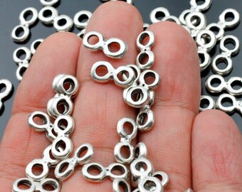 20 Silver Connector, Connector Beads, Silver Charms Connector, Connector Necklace, Connector Bracelet, Jewelry Making Supply, ZM1019 AS