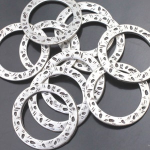 10 Silver O Charms, Silver Ring Charms, Sterling Silver Plated, O Charms Pendant, Zamak Charms, jewelry making Supplies, ZM917 AS