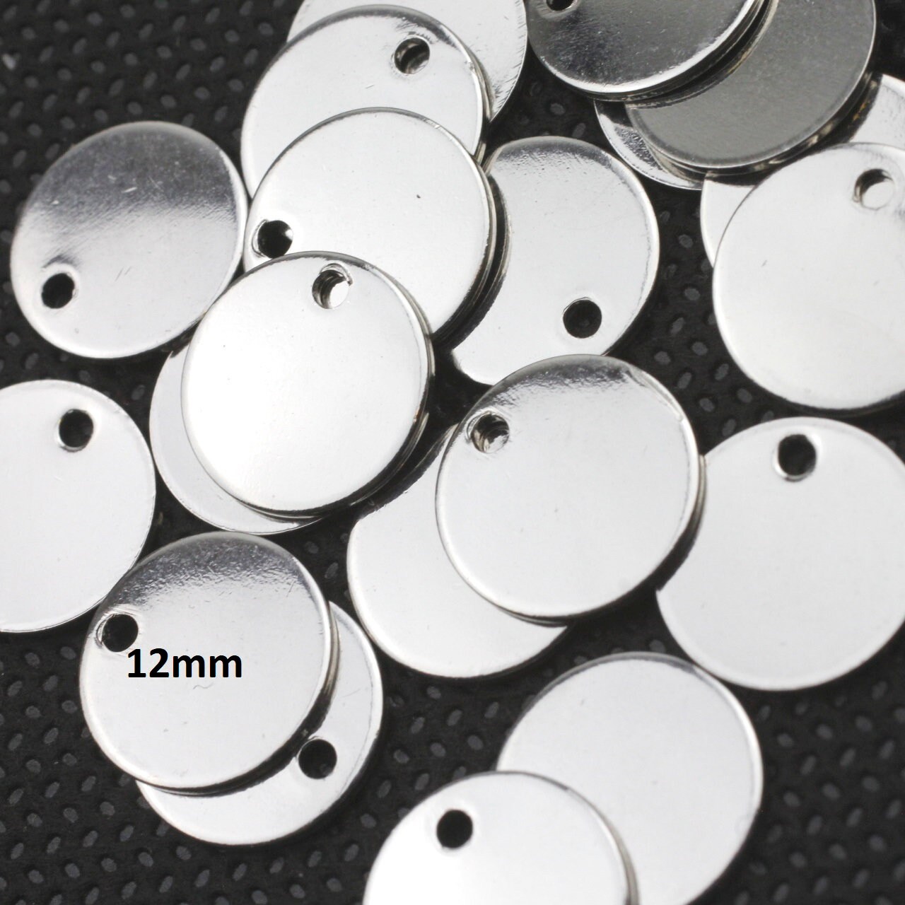 Stamping Blanks - Bag of 10 - Round Donuts - 1 Diameter - MIRROR SILVER -  Metal Designz