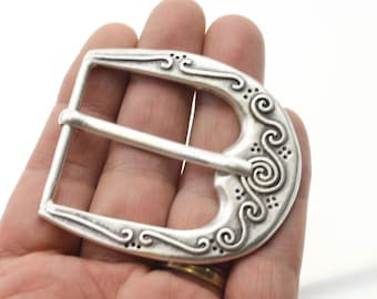 Sterling Silver belt buckle, Classic belt buckle, belt for women, Casual belt buckle, Oval belt buckle, Belt fastener GS286as