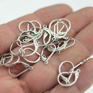 20pcs Antique Silver Lever Back With Tear Drop Earring Finding, earrings making supplies, DIY earrings, BC1 AS