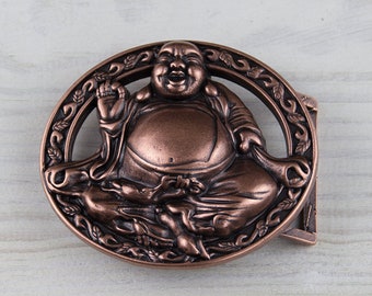 Buddha Belt Buckle, pour hommes et femmes, Boucle de ceinture en jean, Boucle de ceinture décontractée, Épingle de ceinture en cuivre, Boucle de ceinture en cuir GS02ac