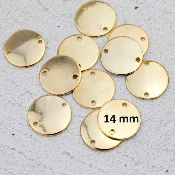 Lot of 10-2" Round tags circles inventory labels metal steel stamping engrave 