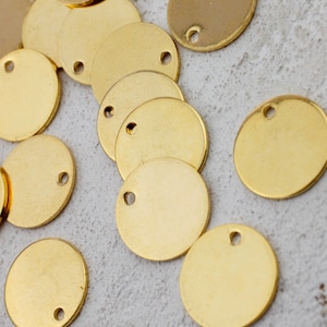 20 Round Disc Stamping Tags, metal stamping, Round Tags, metal blanks tags, For making hand stamped jewelry or engraving tags, zm929 GO