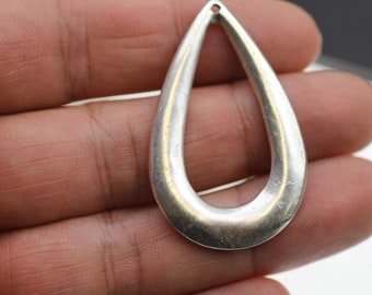 5 dijes de gota de plata, colgantes de pera, estilo étnico, suministros para hacer pendientes, ZME111 como