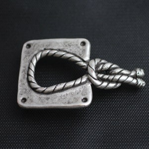 Rope knot belt buckle, Silver belt buckle, Boho belt buckle, Square belt buckle, Unique design belt buckle, Belt buckle strap GS158 as