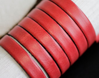 Rosewood Flat Leather Cord,10 mm Flat Leather Cord, for Jewelry Making, Genuine Leather 100 cm (1,10 Yards), Jewelry Supplies, FL102_15