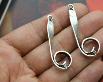 5 amuletos de declaración, estilo étnico, colgante de plata antiguo, hallazgos de pendientes, suministros de joyería al por mayor, ZME170