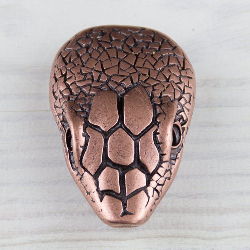 snake head belt buckle metal