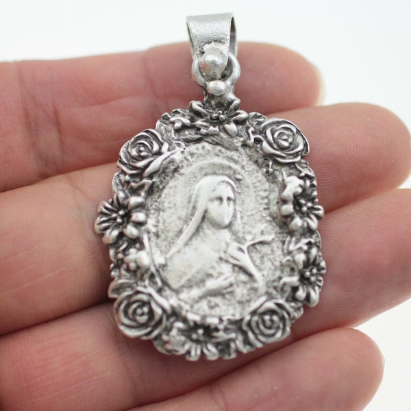 Silver Pendant, Saint necklace, Virgin Mary pendant, Religion necklace, locket Pendant, Wholesale pendant Craft, P92