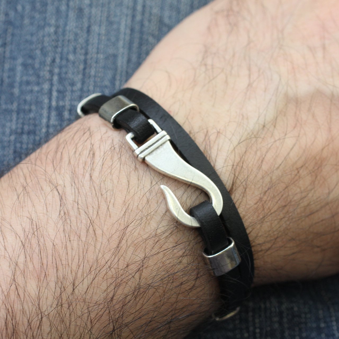 5 Hook Bracelet Clasp Clasps for Leather Bracelets Silver Etsy