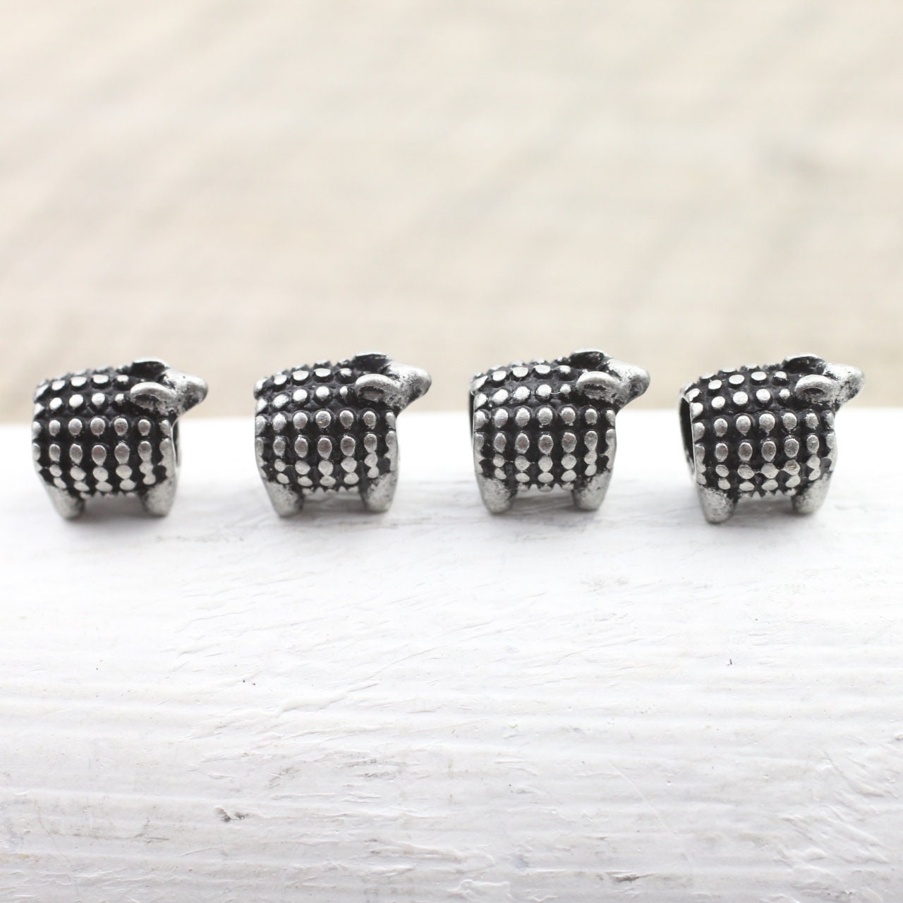 アクセサリー sheep 12 Sheep Charms,antique Silver Tone Double Sided-rs1296 - Etsy