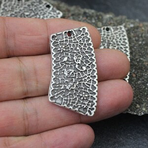 1 Silver Tribal Charms, Silver Pendant, Ethnic Style, Jewelry Making, ZME188