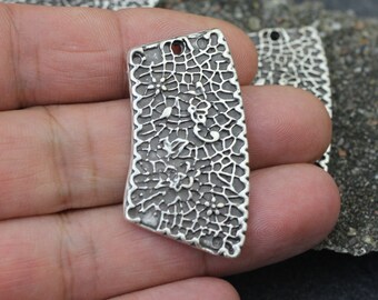 1 ciondoli tribali in argento, ciondolo in argento, stile etnico, creazione di gioielli, ZME188