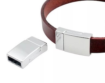 1 Magnetic Clasp 21x12.5 mm Ø 10x3 mm Leather Cord Clasps, Magnet Clasp Closure DIY Accessories Jewelry Making, ZM657 RH