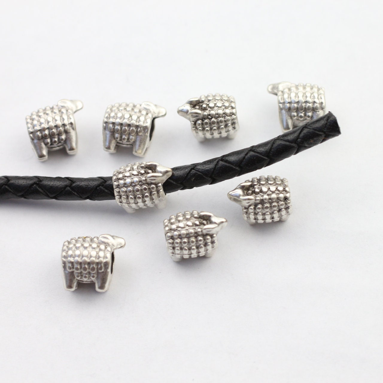 アクセサリー sheep 12 Sheep Charms,antique Silver Tone Double Sided-rs1296 - Etsy