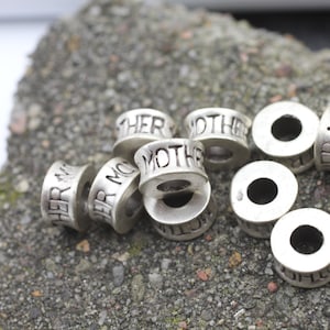 10 Mother Metal Bead, Beads Spacers, Large Hole Beads, for Jewelry Making Supply, High Quality Wholesale Beads, ZM397 AS