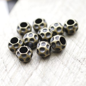10 Golf Ball Beads, Spacers Beads, Large Hole Round Beads, Jewelry Making Supply, High Quality Wholesale Beads, Making Jewelry,  ZM415 AB