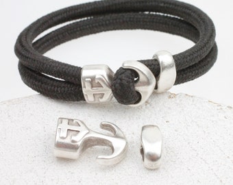 5 sets Anchor Bracelet Clasps, Hook Clasp, clasp for leather bracelet, cord bracelet clasp, jewelry clasp, Jewelry Supplies. ZM473 AS