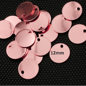 10 Round Disc Stamping Tags, metal stamping, Round Tags, metal blanks tags, For making hand stamped jewelry or engraving tags, zm877 RG