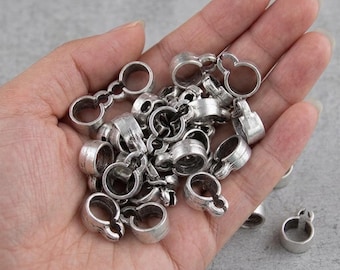 10 Sterling Silver Plated Pendant Bails, Connector Findings, ZM268 AS