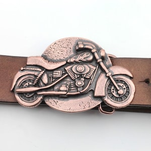 Motorcycle Belt Buckle, Biker Belt Buckles, Bohemian Buckles, Belt Buckle Supplies, Copper buckle, Gift for Him / Her, 1 pcs, GS256 ac