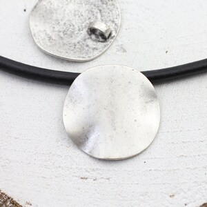 Special modern design pendant, Smooth minimal pendant, Wavy round pendant, Big pendant, Necklace pendant, Boho pendant, Plain pendant, P23