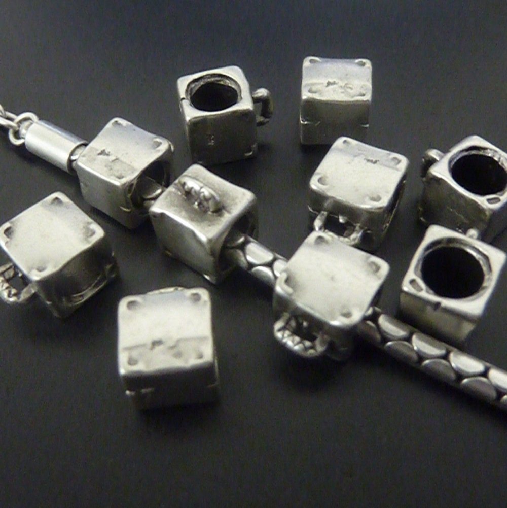 Craft Supplies Charms Beads Wholesale Jewelry Findings Jewelry Supplies 10 Silver Square Beads Square Charms Spacer Beads ZM376 AS Craft Supplies Charms Beads Wholesale Jewelry Findings Jewelry Supplies 10 Silver Square Beads Square Charms Spacer Beads ZM376 AS