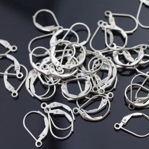 ALEXCRAFT 10Pcs 925 Sterling Silver Leverback French Earring Hooks
