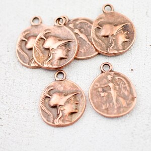 5 römische Soldat Charms, Krieger Münze Charms, Antik Kupfer vergoldet, Zamak Schmuckstücke, Großhandel Schmuck lieferung, ZM805AC