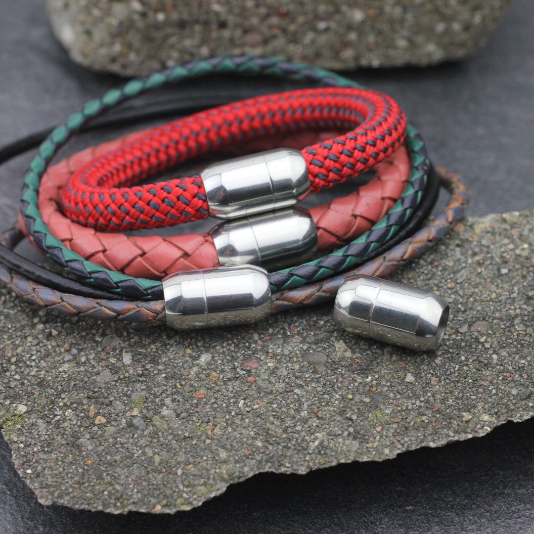 1 Stainless Steel Magnetic Clasp for 8 Mm Leather and Cord