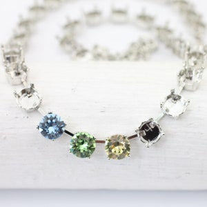 39ss 8mm Empty Cup Chain Necklaces, Rhodium Plated Cup Chain settings for Swarovski and Preciosa Crystals, Necklace base, FK42rh