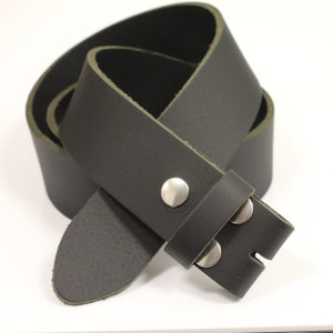 Black leather belt Casual snap belt 4 cm, Leather Snap Belt Strap, LG05