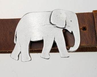Vtg 70s Elephant Belt Buckle Gold BOHO Style Retro 5.5” Heavy Metal Large 80s Vintage Elephant Belt Buckle Gold BOHO Style Retro 5 1/2  main image 4