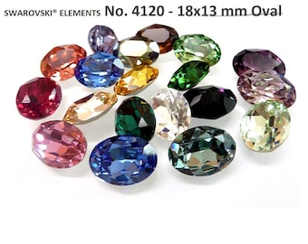 Kryształy Swarovskiego 4120 18 x 13 mm Owalne MAXIMA Kryształy fantazyjne - Oryginalne - Efekty kryształowe i jednolite kolory - Kryształy o spiczastym owalnym kształcie