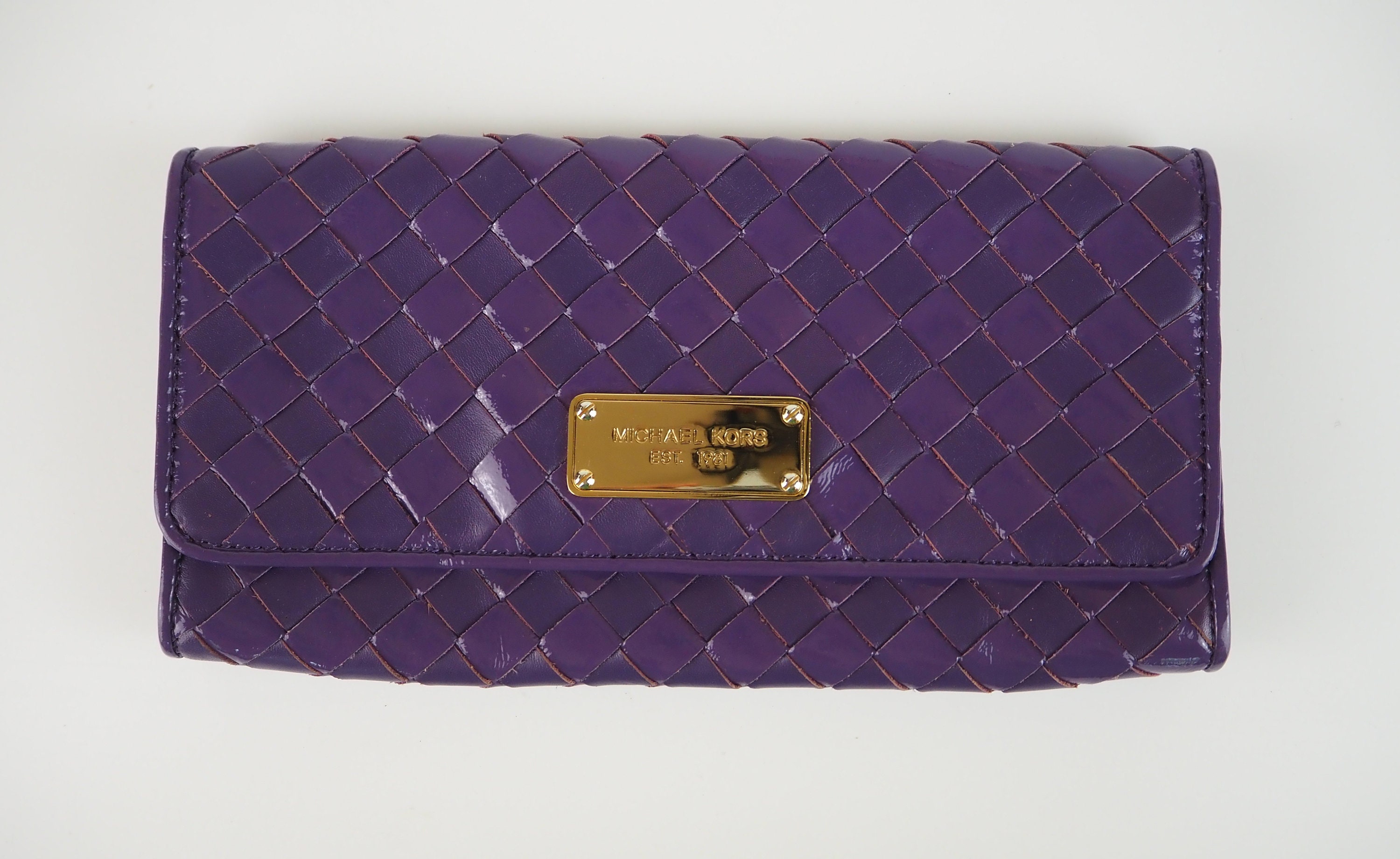 Michael kors shop purple clutch