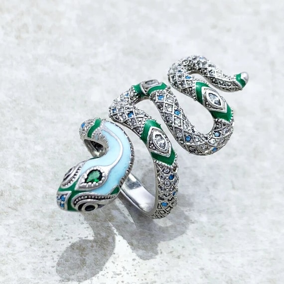 Snake ring 925 silver deals